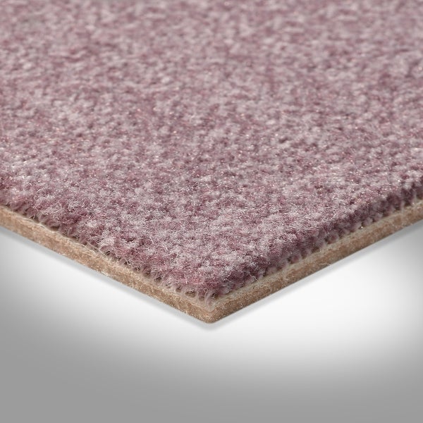 Auslegware Teppichboden altrosa mit Velours Oberfläche und Textilvlies Rücken Meterware in Malve 500 cm Breite (Meterware)