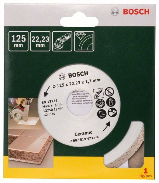 Bosch Diamanttrennscheibe für Fliesen, Durchmesser: 125 mm - 2607019473
