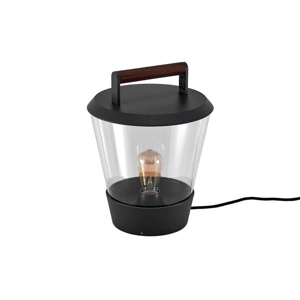 Lucande Larkyn (spritzwassergeschützt (Modern) in Schwarz aus Aluminium (1 flammig, E27)
