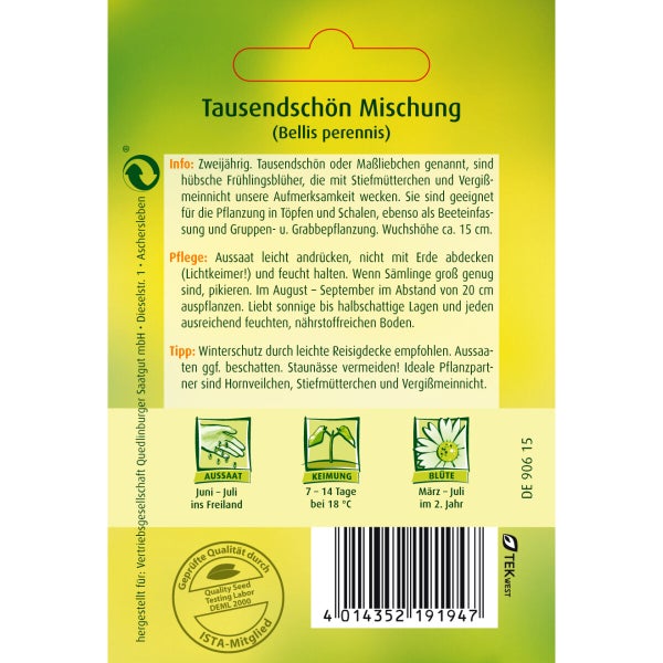 Tausendschön Mischung Samen von Quedlinburger SAATGUT