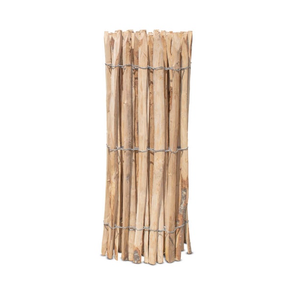 Französischer Premium Staketenzaun Kastanie - Länge 5 Meter, Höhe 100 cm, Lattenabstand 2-3 cm