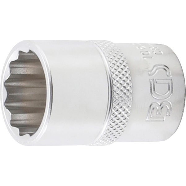 BGS Steckschlüssel-Einsatz Zwölfkant Antrieb Innenvierkant 12,5 mm (1/2) SW 18 mm - 10638