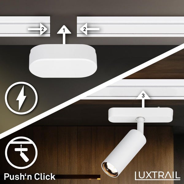 FULFILMENT ONLY Luxtrail 48V track system, set, 2m, white, 4x6W, T