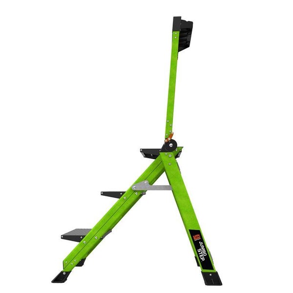 Little Giant Jumbo Step Trittleiter mit 3 Stufen, Sicherheitsbügel und Ablageschale.