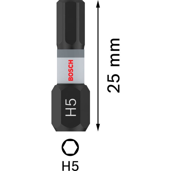 Bosch Logo H5 Innensechskant-Bit, 25 mm