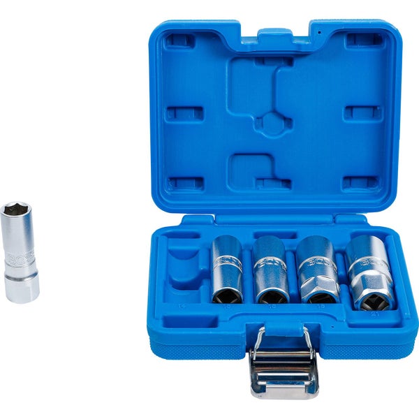 BGS Zündkerzen-Einsatz-Satz Sechskant Antrieb Innenvierkant 12,5 mm (1/2) SW 14 - 21 mm 5tlg. - 6641