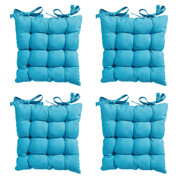 Sitzkissen Tuscany Panama aqua - Ca. 46x46 cm - 4er-Set