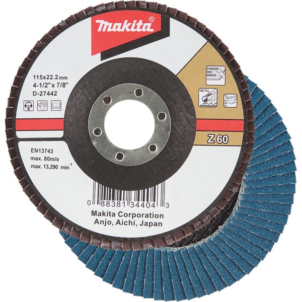 Makita Fächerschleifscheibe 115 mm Z60 - D-27442