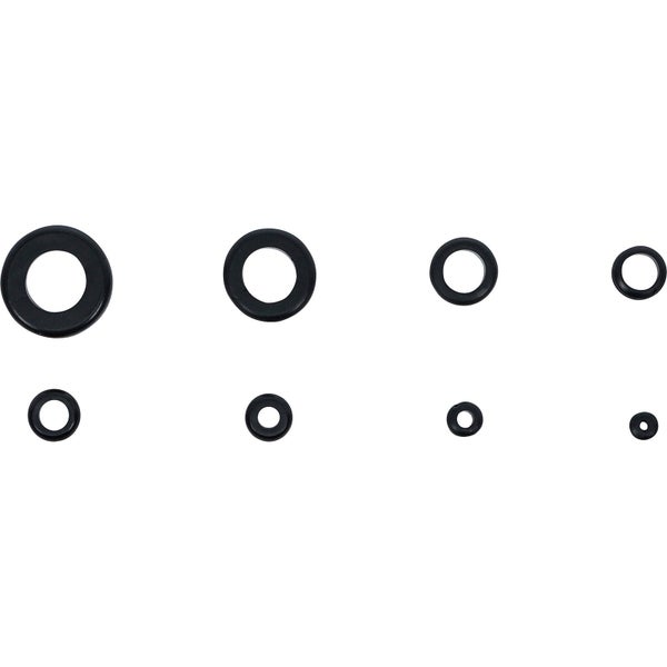 Verschieden große Dichtungsringe aus Gummi