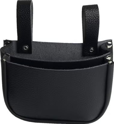 Werkzeugtasche aus Leder zur Befestigung am Gürtel mit zwei Fächern