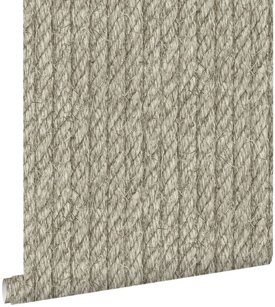 ESTAhome Tapete Seilmuster Taupe - 53 cm x 10,05 m - 138247