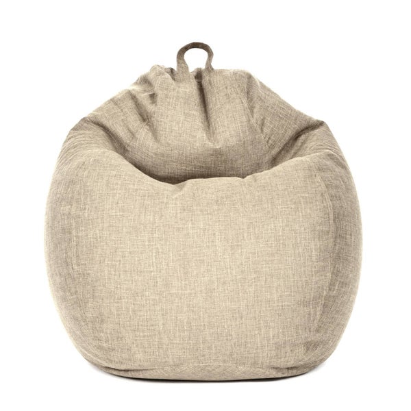 Green Bean Indoor XXL Sitzsack mit 300 Liter mit EPS-Perlen Füllung - Kuschelig Weich Waschbar - Drinnen Stoff Bodenkissen Liegekissen Sitzkissen - Sand Creme