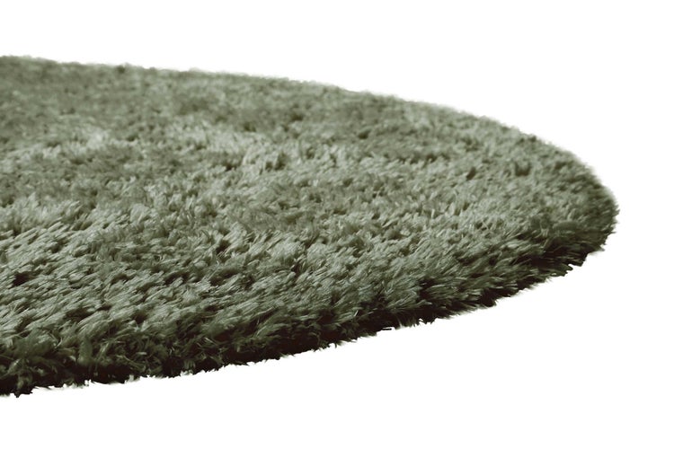 Nachhaltiger Teppich Rund Grün soft & weich Matteo Homie Living 120 cm rund