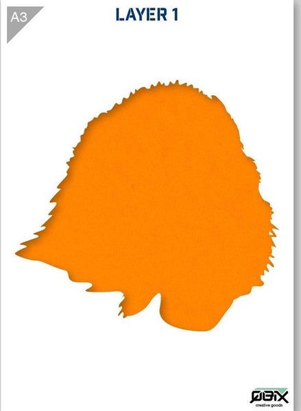 QBIX Gorilla Template - 2 Schichten Kunststoff A3 Schablone