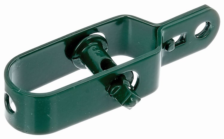 Spannschelle für Maschendrahtzaun aus beschichtetem Metall