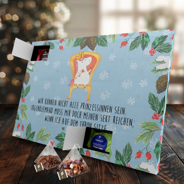 Mr. & Mrs. Panda Tee Adventskalender Einhorn Prinzessin - Blau Pastell