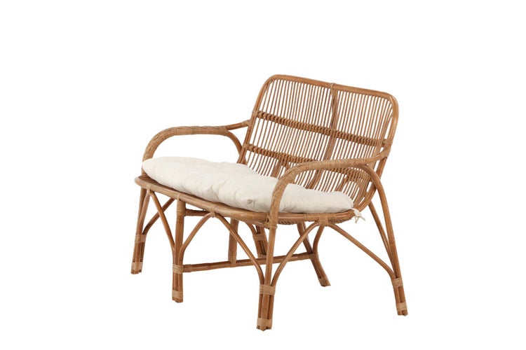 Nella Gartensofa mit Gartenkissen 2 Pers. natur. 130 X 82 X 93 cm
