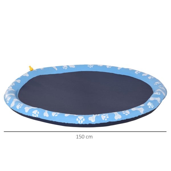 PawHut Hunde-Planschbecken, Ø150 cm, kunststoff, Blau
