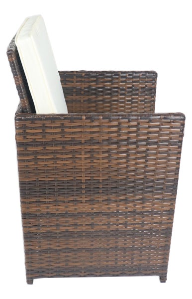 9-tlg Sitzgruppe Gartenmöbel Set Rattan Braun