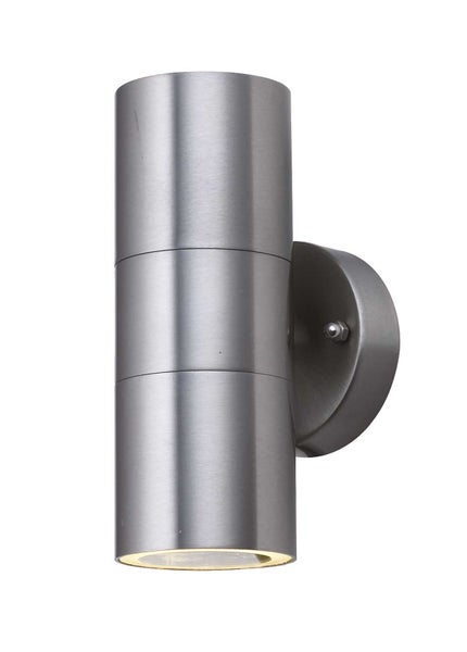 Effektleuchte Wandleuchte UpDown round edelstahl 2xGU10 IP44 10103