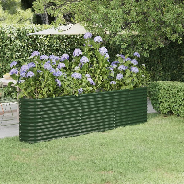 Geschlossener Gartenschirm mit zweiteiligem Stoffschirm