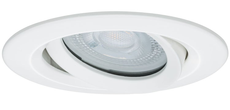 LED Einbauleuchte Nova Plus Einzelleuchte schwenkbar IP65 rund 93mm 30° GU10 6W 470lm 230V dimmbar 4000K Weiß matt