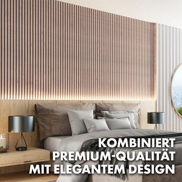 FLOORDIREKT Akustikpaneel - für Angenehme Raumakustik - in Holzoptik - 60 x 60 cm - White Oak