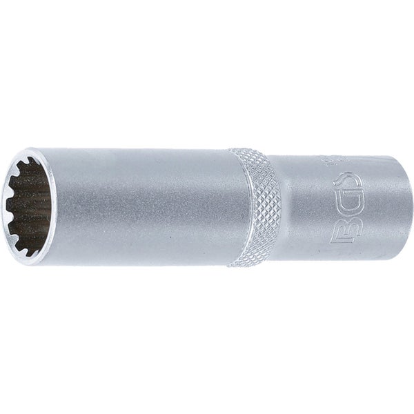 BGS Steckschlüssel-Einsatz Gear Lock tief Antrieb Innenvierkant 12,5 mm (1/2) SW 15 mm - 10255