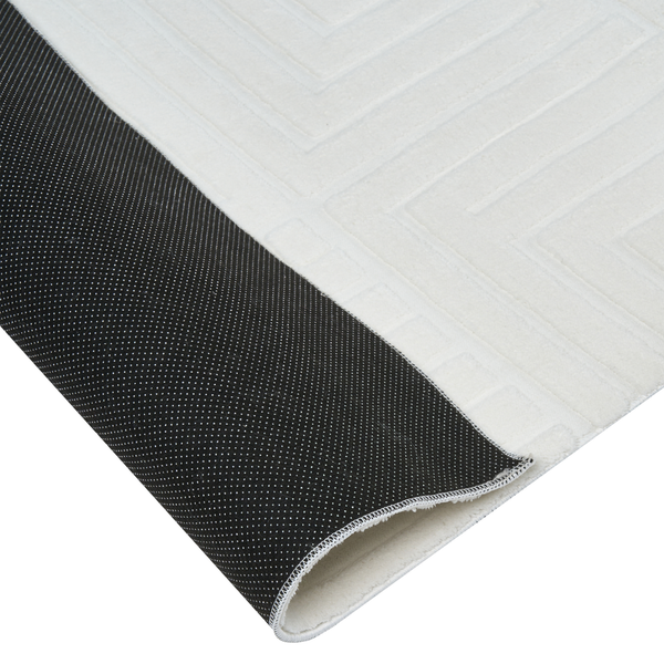 Teppich mit geometrischem Muster und rutschfester Unterseite