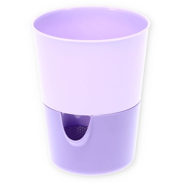 Kräutertopf mit Bewässerungssystem Kräutergarten Küche Balkon Fensterbank Selbstbewässernd Glänzend Kräuterbeet Kräuter Blumen Topf light + dark lavendel