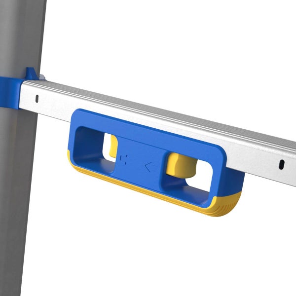 Detailansicht einer Leiter mit Arretierung