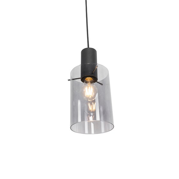 Hängelampe mit Lampenschirm aus Glas