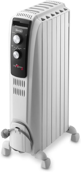 De’Longhi Dragon 4 TRD4 0615 DeLonghi TRD04-0615 Öl-Heizkörper, 6 Elemente, Edelstahl, weiß