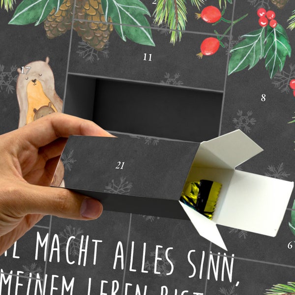 Mr. & Mrs. Panda Befüllbarer Adventskalender Otter Kind - Schwarz