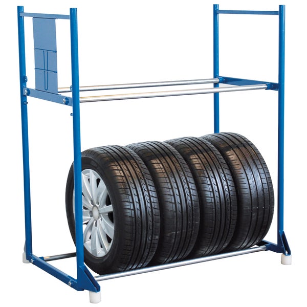 VARIOfit Reifenregal aus Stahl 300kg Traglast mit 2 Etagen