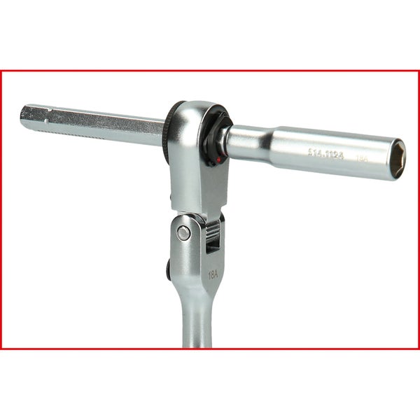 KS TOOLS 1/4 Bit-Gelenk-Umschaltknarren-Satz mit Steckadapter für Stecknüsse 3tlg. - 918.1590