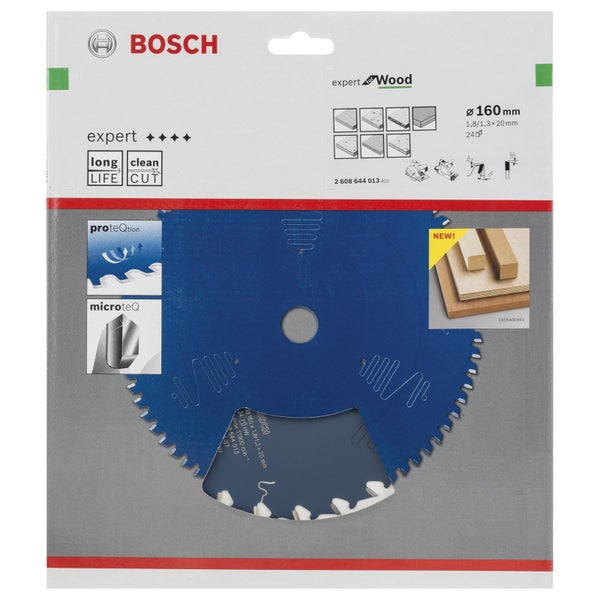 Bosch Logo Experten Holzkreissägeblatt, 160 Millimeter Durchmesser