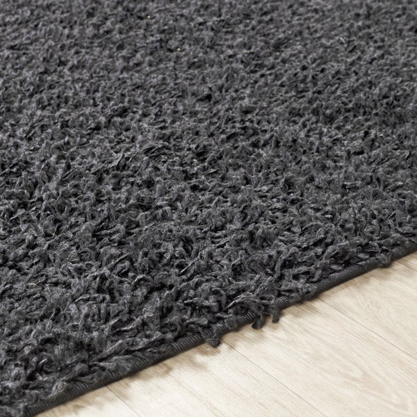 Moderner Hochfloriger Shaggy Teppich Dunkelgrau 200x290 cm LILLY