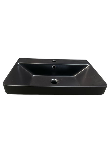 Design Waschbecken 60x45 Waschtisch Schwarz matt 60cm x 45cm Luxury