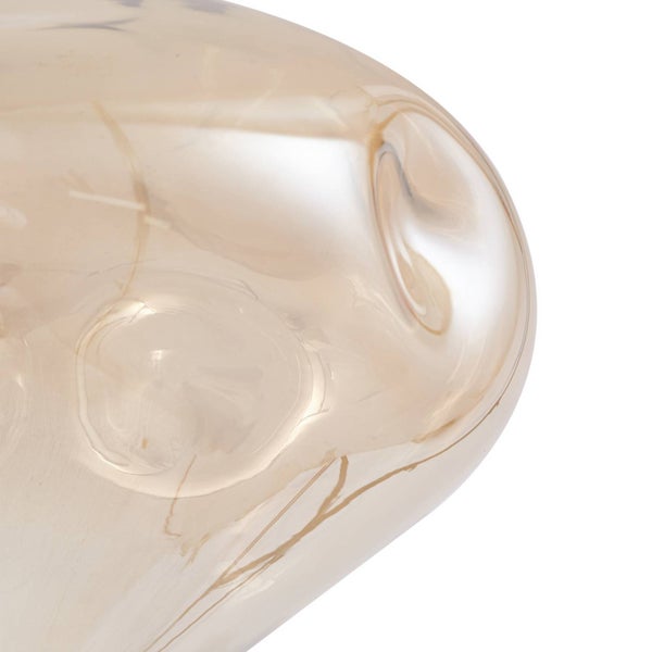 Detailaufnahme einer Dekolampe aus Glas