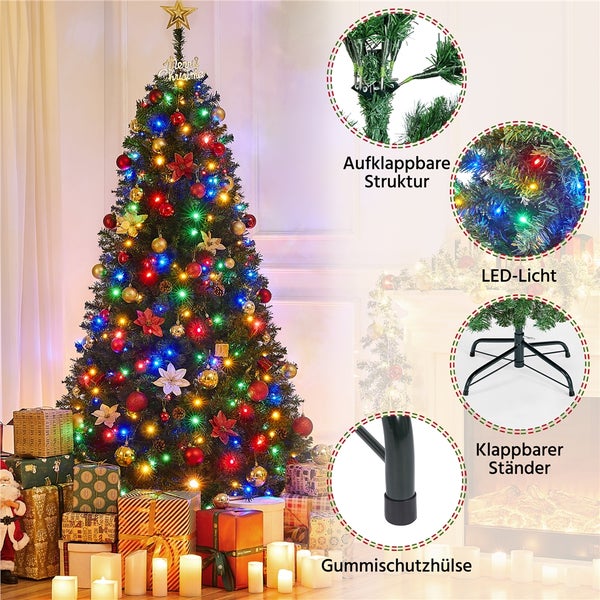 Yaheetech 183cm LED Künstlicher Weihnachtsbaum , Grün