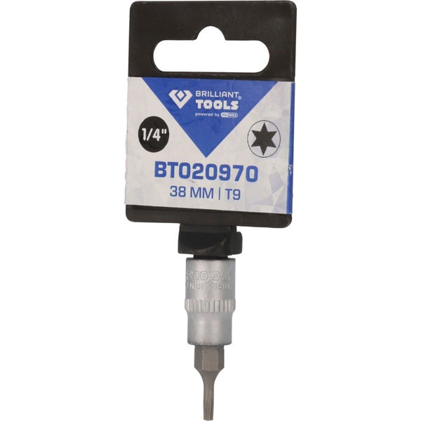 BRILLIANT TOOLS 1/4 Torx-Bit-Stecknuss T9 - BT020970