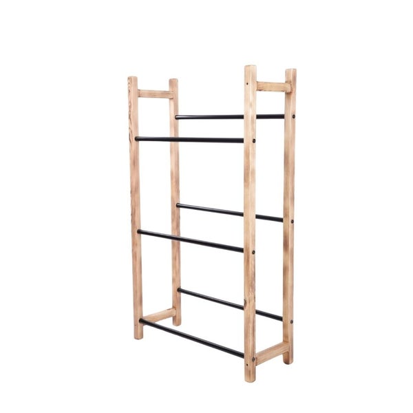 PROREGAL Getränkekistenregal EIFEL HxBxT 138x82x32cm 6 Kisten auf 3 Ebenen Massives Kiefernholz Gebrannt