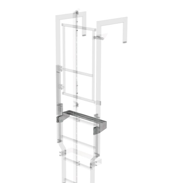 Leiter mit Rückenschutz und Haltebügel