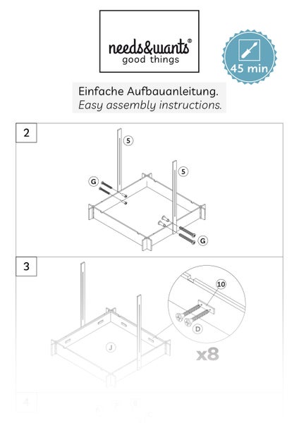 needs&wants® Sandkasten mit Abdeckung Dach Deckel Sitzbank und Boden, Sandkiste Holz quadratisch verschließbar UV-Sonnenschutz mit Bank Outdoor Garten für Kinder, Tanne gelb weiß braun