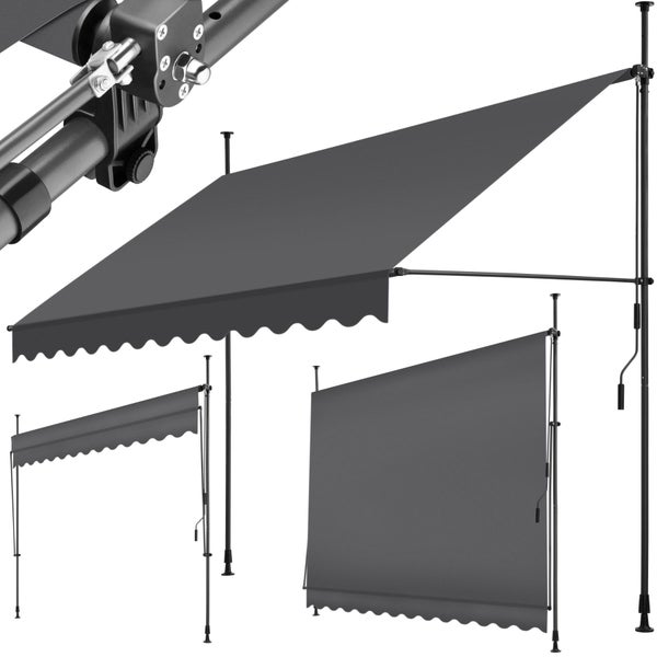 Klemmmarkise tectake  mit Handkurbel einfache Montage