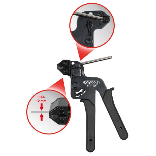 KS Tools Spannbandzange für Spannbänder bis maximal 12 Millimeter Breite