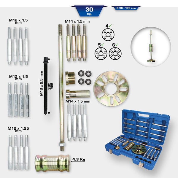 BRILLIANT TOOLS Radnaben-Werkzeug-Satz 30tlg. - BT671100