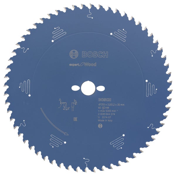 Bosch Kreissägeblatt Expert for Wood für Handkreissägen 355 x 30 x 3 mm 60 - 2608644074