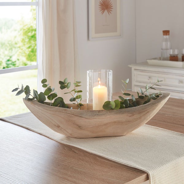 FRANK FLECHTWAREN | Schale Wood, tief, PAULOWNIA, 60 x 17 x 16 cm